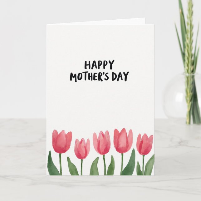 Pink And Coral Happy Day Card (Front)