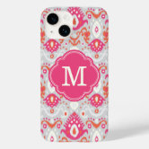 Ikat pink diamonds customized iPhone cover