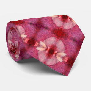 Pink and coral neck tie