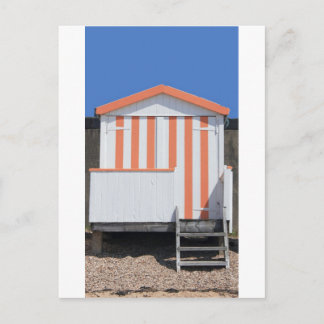 Pink and Cream Beach Hut Postcard