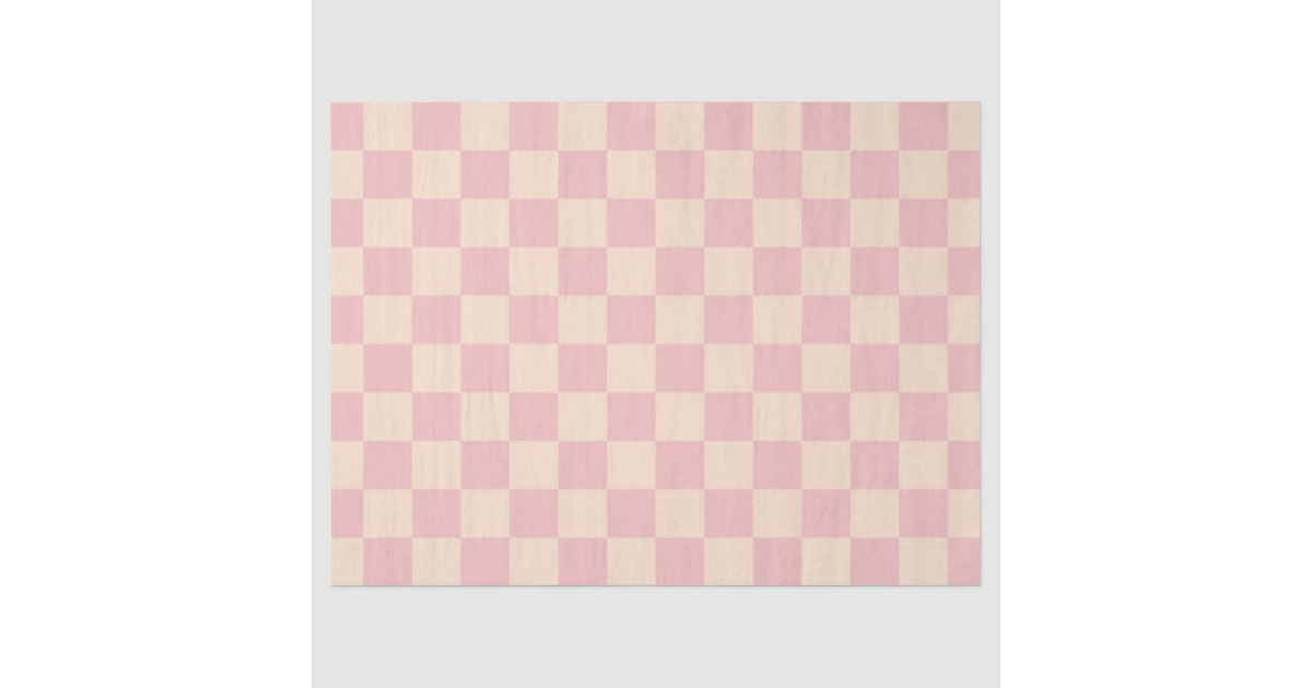 Pink and Cream Checkerboard Tissue Paper | Zazzle