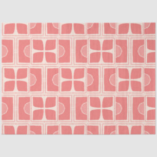 Pink and cream color art deco decoupage paper