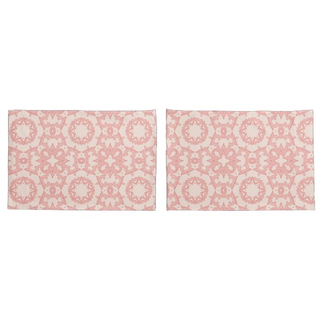 Pink And Cream Farmhouse  Pillow Case (Back-Set)