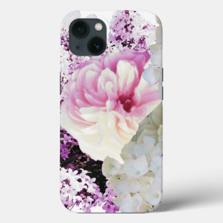 Pink and Cream Floral iPhone 13 Case