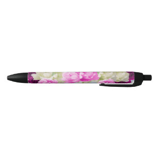 Pink and Cream Floral Ink Pen