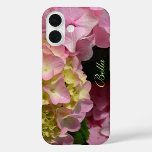 Pink and Cream Hydrangeas iPhone 16 Case