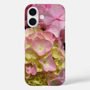 Pink and Cream Hydrangeas iPhone 16 Case