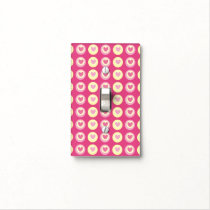 Pink and Cream Lots of Hearts Light Switch Cover