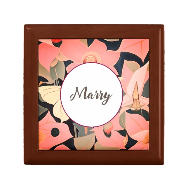 Pink and Cream - Luna Moth and Moonflowers   Gift Box (Front)