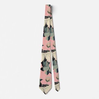 Pink and Cream - Luna Moth and Moonflowers  