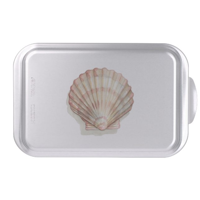 Pink and Cream Seashell Cake Pan (Front)
