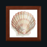 Pink and Cream Seashell Gift Box<br><div class="desc">Megan Meagher loves to paint pictures of the beautiful ocean collections. She captures the most natural yet beautiful offers of nature in sea life. In this classic and simple painting, it captures the simplicity of a beautiful cream and pink seashell. Get this piece of fine art print today to add...</div>