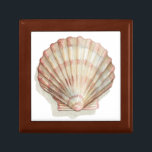 Pink and Cream Seashell Gift Box<br><div class="desc">Megan Meagher loves to paint pictures of the beautiful ocean collections. She captures the most natural yet beautiful offers of nature in sea life. In this classic and simple painting, it captures the simplicity of a beautiful cream and pink seashell. Get this piece of fine art print today to add...</div>