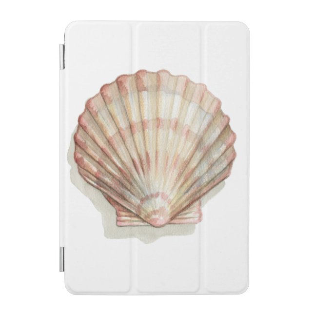 Pink and Cream Seashell iPad Mini Cover (Front)