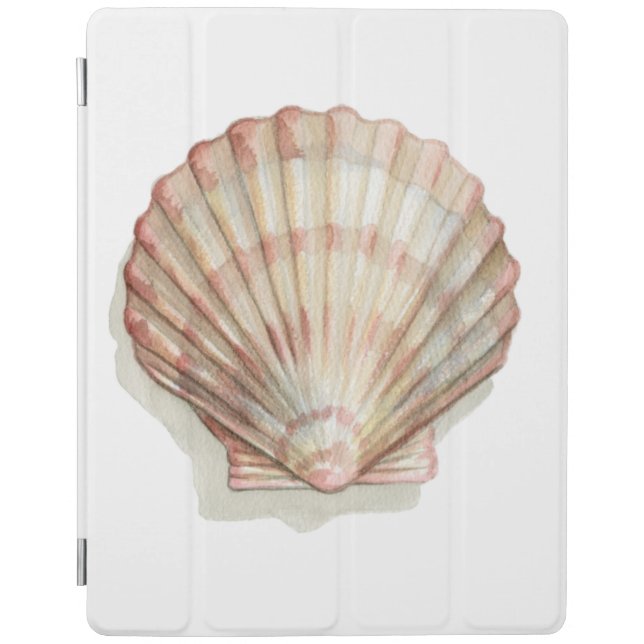 Pink and Cream Seashell iPad Smart Cover (Front)