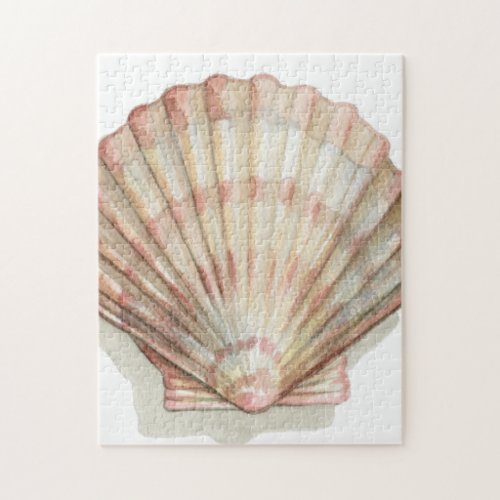Pink and Cream Seashell Jigsaw Puzzle