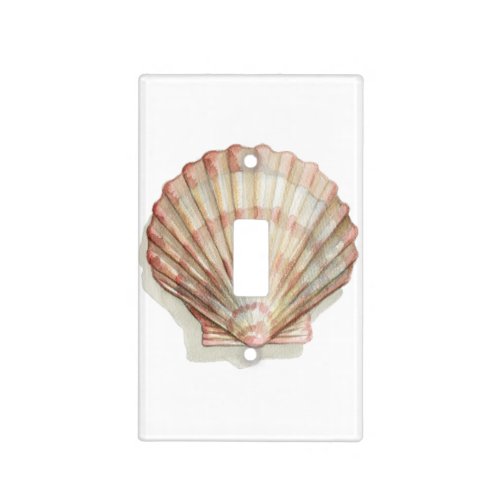 Pink and Cream Seashell Light Switch Cover