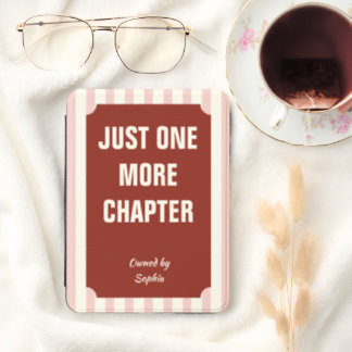 Pink and Cream Stripes Just One More Chapter Name Kindle Cover