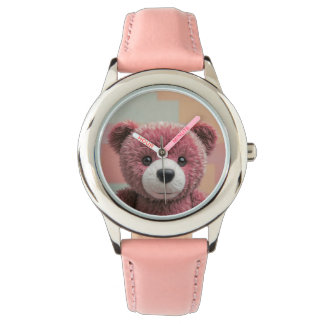 PINK AND CUTE TEDDY WATCH FOR GIRLS