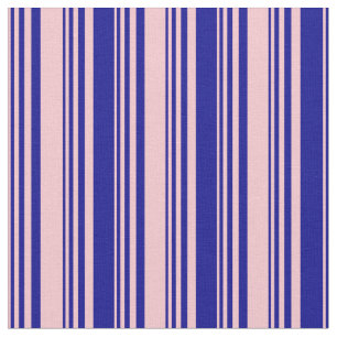 Pink and Dark Blue Striped Pattern Fabric