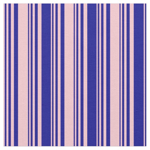 Pink and Dark Blue Striped Pattern Fabric