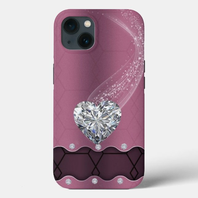 Pink and Diamond Case-Mate iPhone Case (Back)
