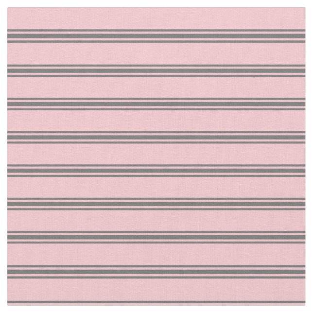 Pink and Dim Gray Lines Pattern Fabric (Close Up)