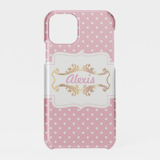 Pink and dots iPhone 11 pro case