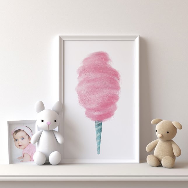 Pink and Fluffy Cotton Candy Nursery Artwork Poster (Creator Uploaded)