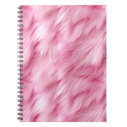 Pink and fluffy notebook