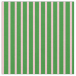 [ Thumbnail: Pink and Forest Green Colored Pattern Fabric ]