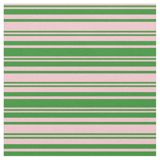 Pink and Forest Green Colored Pattern Fabric