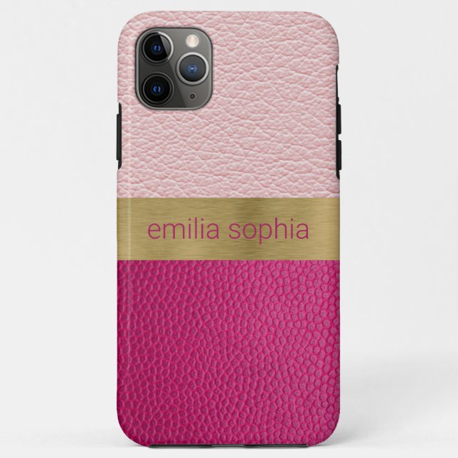 Pink and Fuchsia Personalized Case-Mate iPhone Case (Back)
