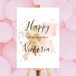 Pink And Gold 40th Birthday Party Welcome Sign<br><div class="desc">The Pink and Gold 40th Birthday Party Welcome Sign is a customized and visually appealing element designed for a milestone celebration. The color scheme of pink and gold suggests a combination of elegance and celebration, making it suitable for a 40th birthday party, a significant and joyous occasion. This welcome sign...</div>