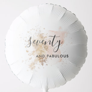 Pink And Gold 70th Birthday Party Balloon