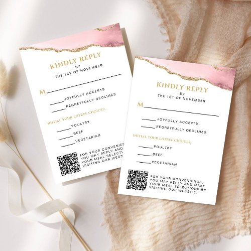 Pink and Gold Agate Bat Mitzvah Vertical