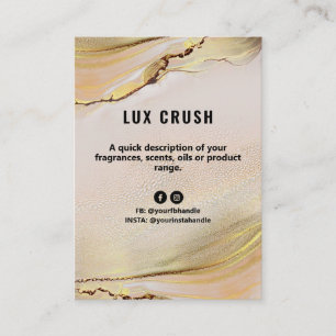 Pink And Gold Alcohol ink Product Price List Card