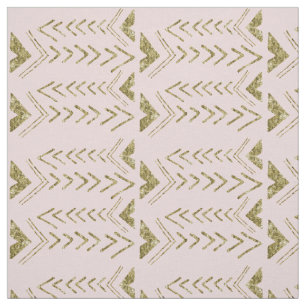 Pink and Gold Arrows Fabric