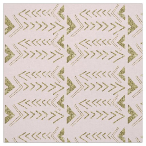 Pink and Gold Arrows Fabric