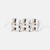 Pink and Gold Art Deco Wine Adult Cloth Face Mask (Front, Folded)