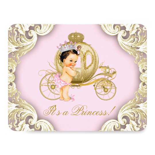 Download Pink and Gold Carriage Royal Princess Baby Shower ...