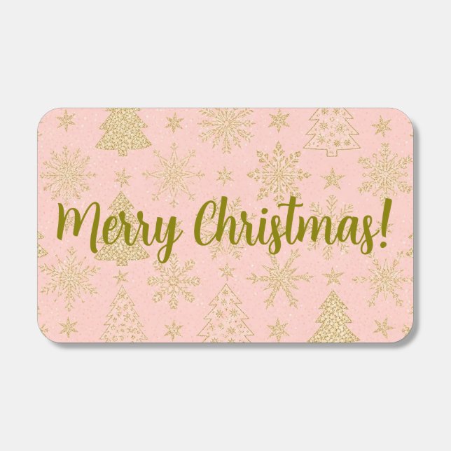 Pink and Gold Christmas  Matchboxes (Front)