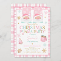 Pink And Gold Christmas Pajama Birthday Party