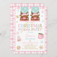 Pink And Gold Christmas Pajama Birthday Party