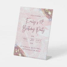 Pink and Gold Confetti Birthday Pe