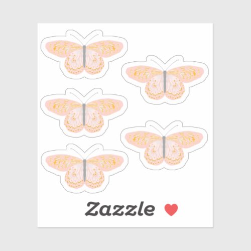 Pink and Gold Dragonfly sticker pack