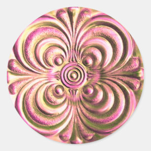 Pink and Gold Embossed Look Envelope Seal