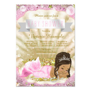 ethnic mermaid baby shower invitations  zazzle