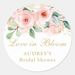 Pink and Gold Floral, Bloom Thank You Favor Tags