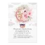 Pink and Gold Floral Hot Air Balloon Baby Shower Invitation Pink and Gold Floral Hot Air Balloon Baby Shower Invitation